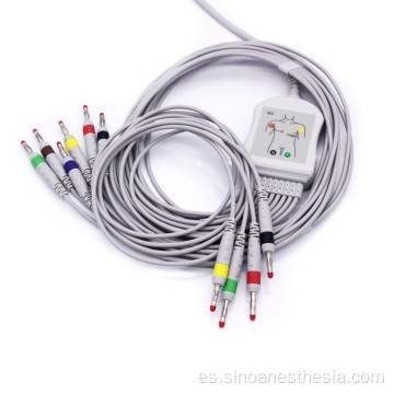 Cable ECG / EKG con conector banana Cable ekg de 10 derivaciones